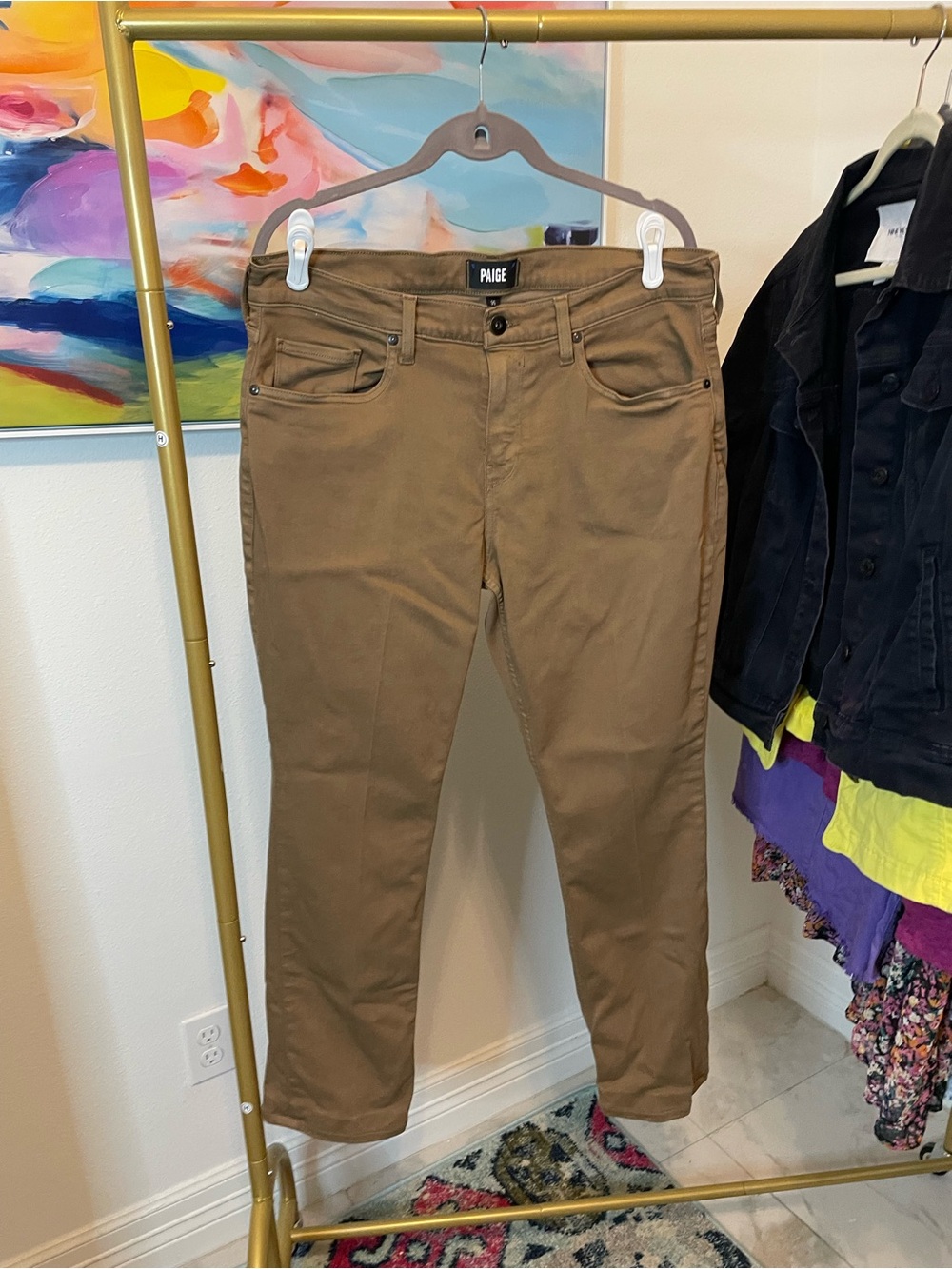 PAIGE Tan Straight-Leg Pants men’s‎ size 35